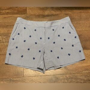 Brooks Brothers Striped Seersucker Embroidered 100% Cotton Shorts Size 8